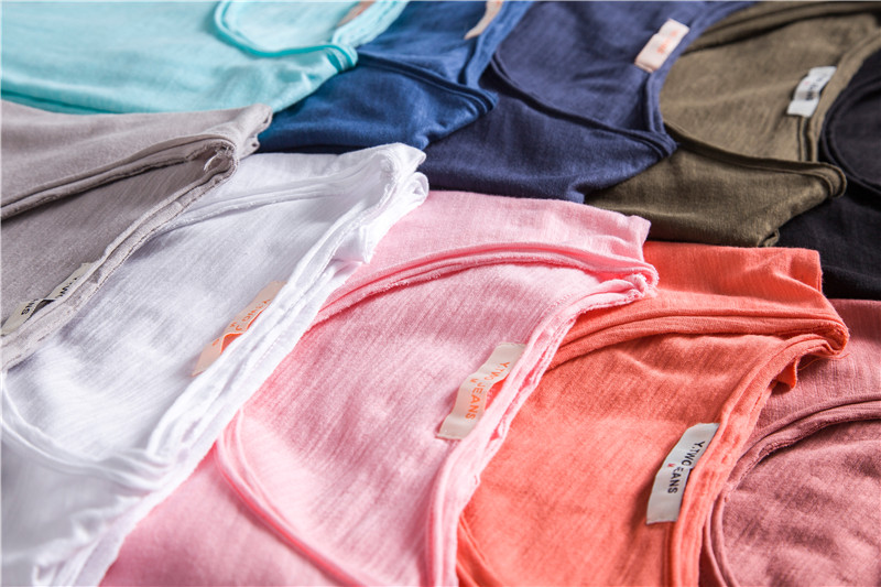 AIOPESON 100% Cotton Men T-shirt V-neck Fashion Design Slim Fit Soild T-shirts Male Tops Tees Short Sleeve T Shirt For Men