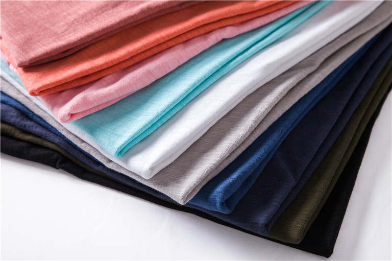 AIOPESON 100% Cotton Men T-shirt V-neck Fashion Design Slim Fit Soild T-shirts Male Tops Tees Short Sleeve T Shirt For Men