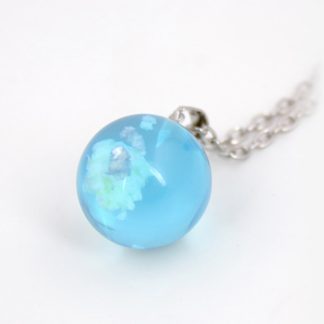 Blue Sky Cloud Resin Necklace